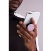 phone grip mockup of a man with beard looking at his silver iphone 22155