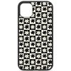 Kryt na mobil Samsung Black flower squares