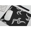 mousepad mockup over a desk next to a pen 27549