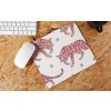mousepad mockup lying on a wooden surface 27563