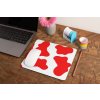 mockup of a mousepad lying on a rustic table next to a flower vase 27554 (14)
