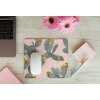 mousepad mockup over a wooden surface by some flowers and a laptop 27560 (21)