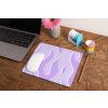 mockup of a mousepad lying on a rustic table next to a flower vase 27554 (25)