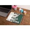 mockup of a mousepad lying on a rustic table next to a flower vase 27554 (4)