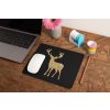 mockup of a mousepad lying on a rustic table next to a flower vase 27554 (6)