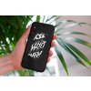 mockup of a woman holding a clear phone case in front of a houseplant 4636 el1 2023 03 30T105445.449