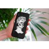 mockup of a woman holding a clear phone case in front of a houseplant 4636 el1 (7)