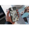 mockup of a man holding a clear phone case 4638 el1
