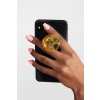 mockup of a hand holding a phone with a phone grip on a plain background 28169