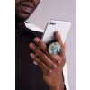 phone grip mockup of a man with beard looking at his silver iphone 22155