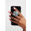 mockup of a hand holding a phone with a phone grip on a plain background 28169