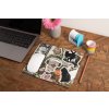 mockup of a mousepad lying on a rustic table next to a flower vase 27554 (17)