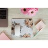 mousepad mockup over a wooden surface by some flowers and a laptop 27560 (57)