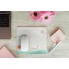 mousepad mockup over a wooden surface by some flowers and a laptop 27560 (69)