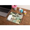 mockup of a mousepad lying on a rustic table next to a flower vase 27554 2023 08 26T170925.800