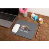 mockup of a mousepad lying on a rustic table next to a flower vase 27554 (20)
