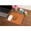mockup of a mousepad lying on a rustic table next to a flower vase 27554 (11)