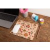 mockup of a mousepad lying on a rustic table next to a flower vase 27554 (15)