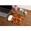 mockup of a mousepad lying on a rustic table next to a flower vase 27554 (23)