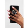 mockup of a hand holding a phone with a phone grip on a plain background 28169
