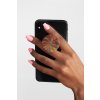 mockup of a hand holding a phone with a phone grip on a plain background 28169