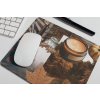 mousepad mockup over a desk next to a pen 27549