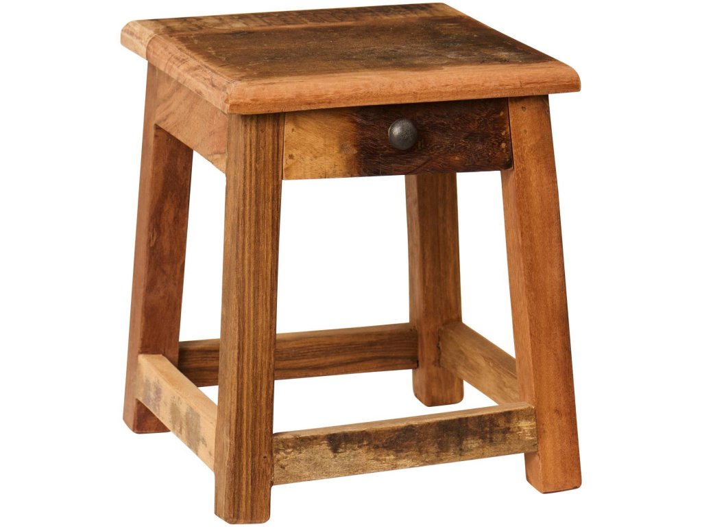 Mini stolček s malou zásuvkou UNIQUE - Stool mini w/small drawer UNIQUE