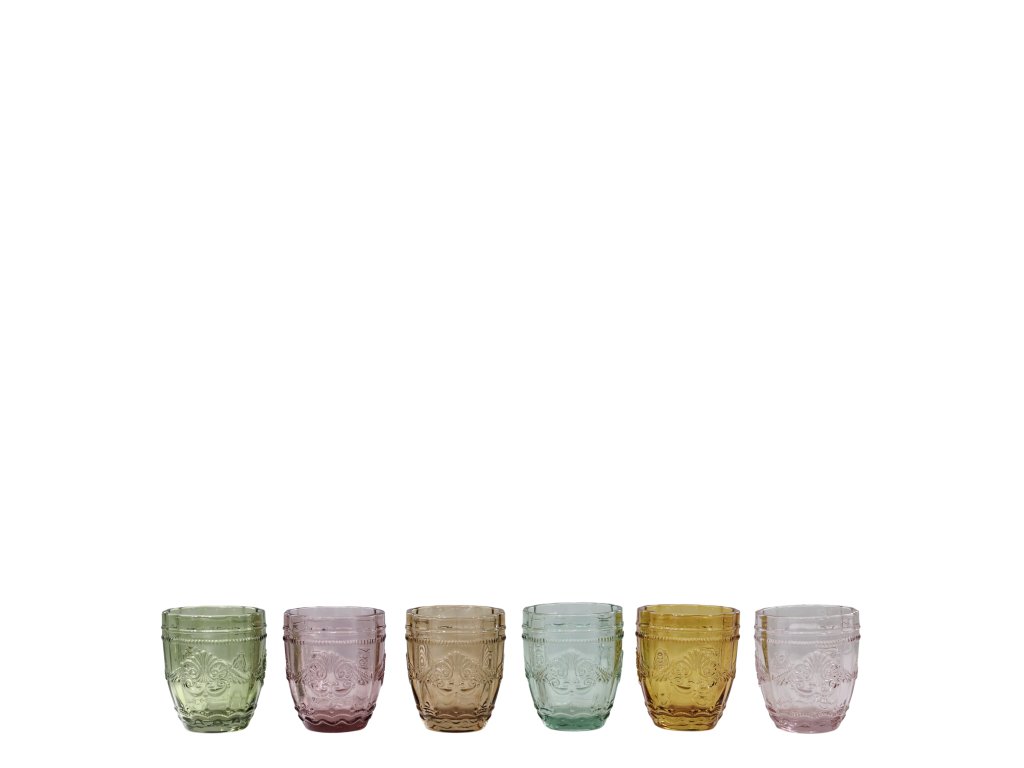 Sklenené poháre (mix rôznych farieb) - Saint-Émilion Glass w. pattern