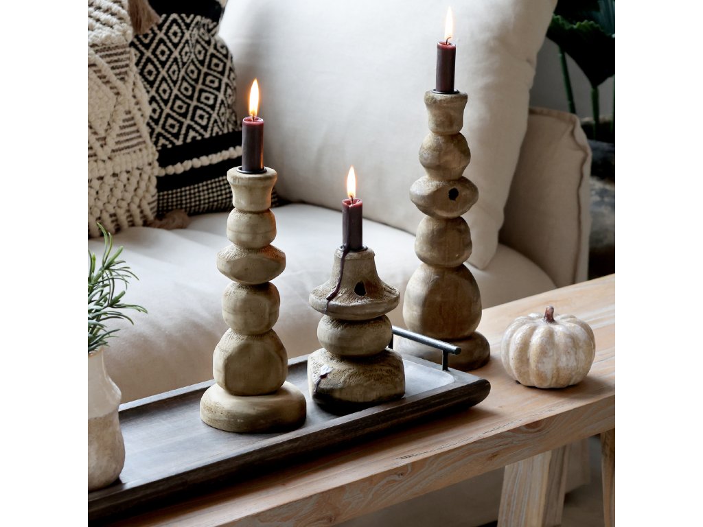 Drevený stojan na sviečku 