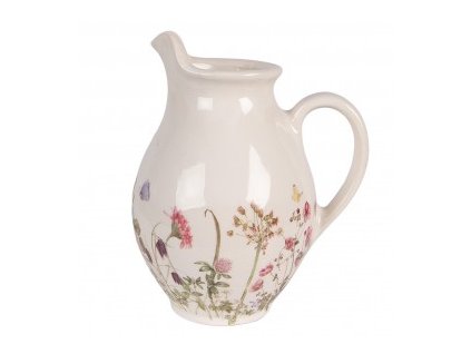 decoration can 16x12x19 cm beige ceramic