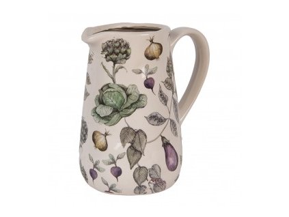 decoration can 16x12x18 cm beige ceramic vegetables (1)