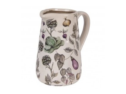 decoration can 21x15x23 cm beige ceramic vegetables (1)