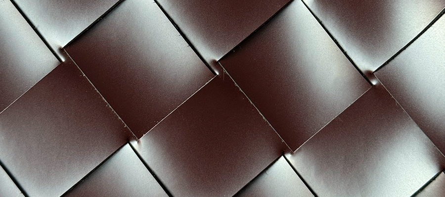 Detail pletené textury kabelky Luwalu Mesh Office