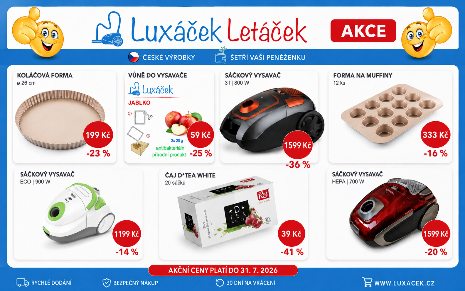 Luxáček - letáček červenec 2026