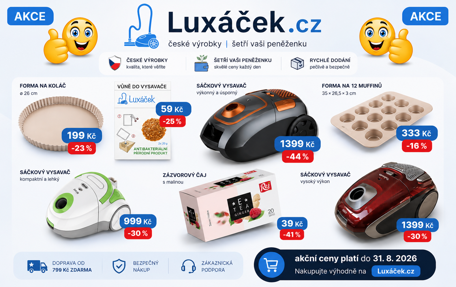 Luxáček - letáček srpen 2026