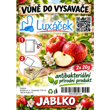 Barevný štítek s vůní jablka