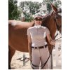 Jezdecké rajtky v béžové barvě s gripem - univerzální pro trénink i závody