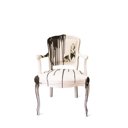 Designové křeslo Černobílá diva