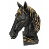 Socha koňské hlavy Noir Gold