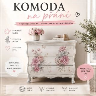 ✨ Představte si komodu přesně podle vašich představ… Jakou by měla barvu? 🤍 Jaký motiv byste si vybrali? 🌸🦋🐾 Vintage,...
