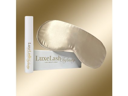 Set - Omlazující 3D maska z pravého hedvábí pro dokonalý spánek a Luxusní sérum na řasy pro extra hustotu a růst