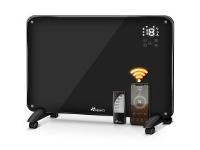 tresko glaskonvektor 2000w app wifi black luxel cz