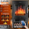 treskoz elektrokamin mit heizung inkl fernbedienung wifi app kamin elektrisch 1800w led flammeneffekt farbmodi kaminfeue luxel cz