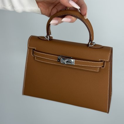 Belle 22 by Luxelle Paris – Barna, fehér díszvarrással (ezüst)