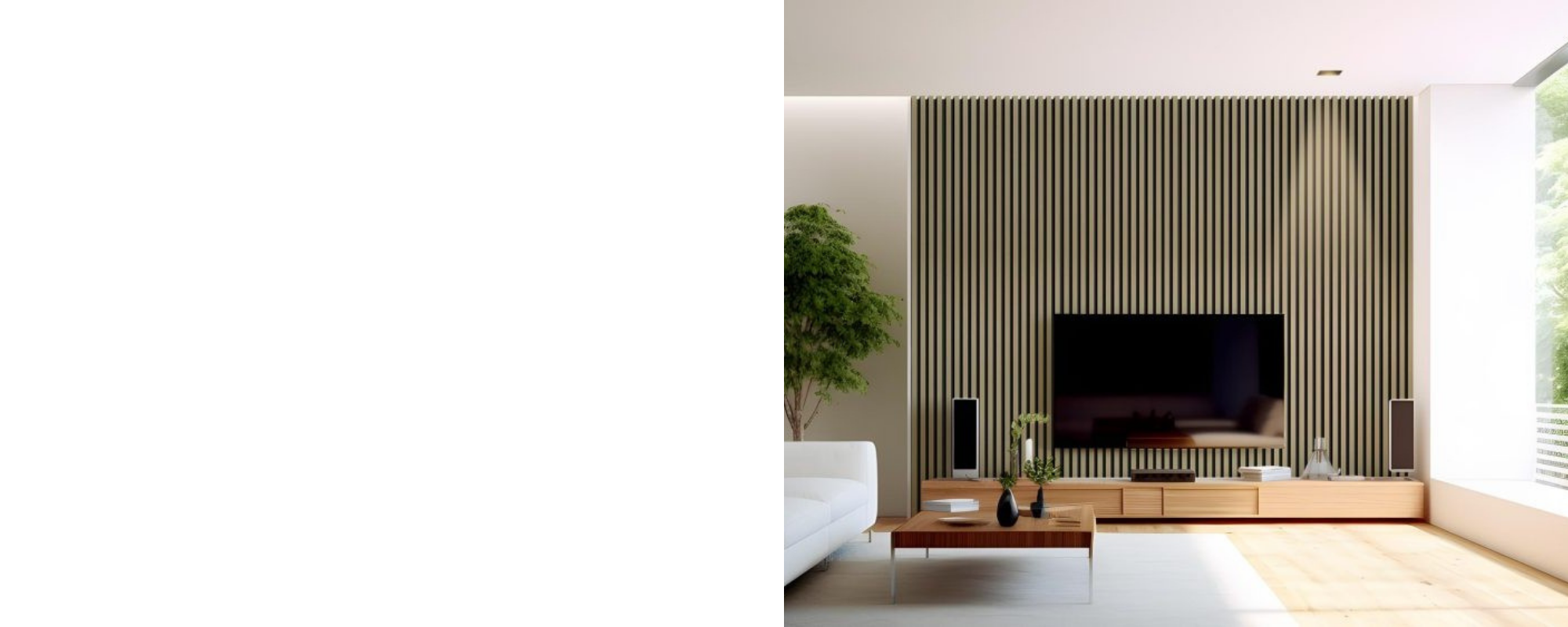 Akusztikus lamellás falpanel - modern belső tér
