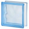 Luxfera Wave Azur 19x19x8 cm, s vlnkou, modrá – Vitrablok Basic 1919-8WAR