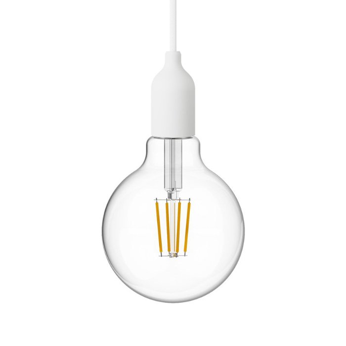 gluhbirne 12m color gluhbirne objimka silicone weiss zavesna farbe ohne kabelem s e27