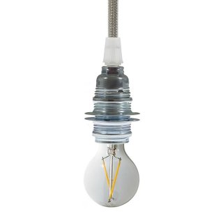 stinidlo se pro metalnuti objimka kovova e14 retro zavitem Silberfarben