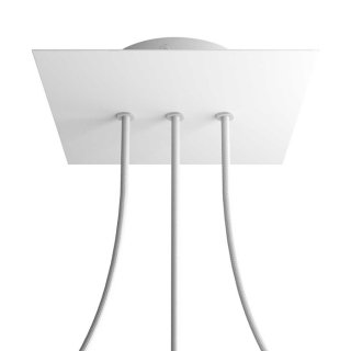 rozeta na kovova otvory lustr 200x200mm ii3-metalrosa 3 stropni Matt Weiß