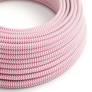white zigzag pink fuchsia and rz08 opleteny vzorem se kabel